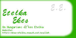 etelka ekes business card